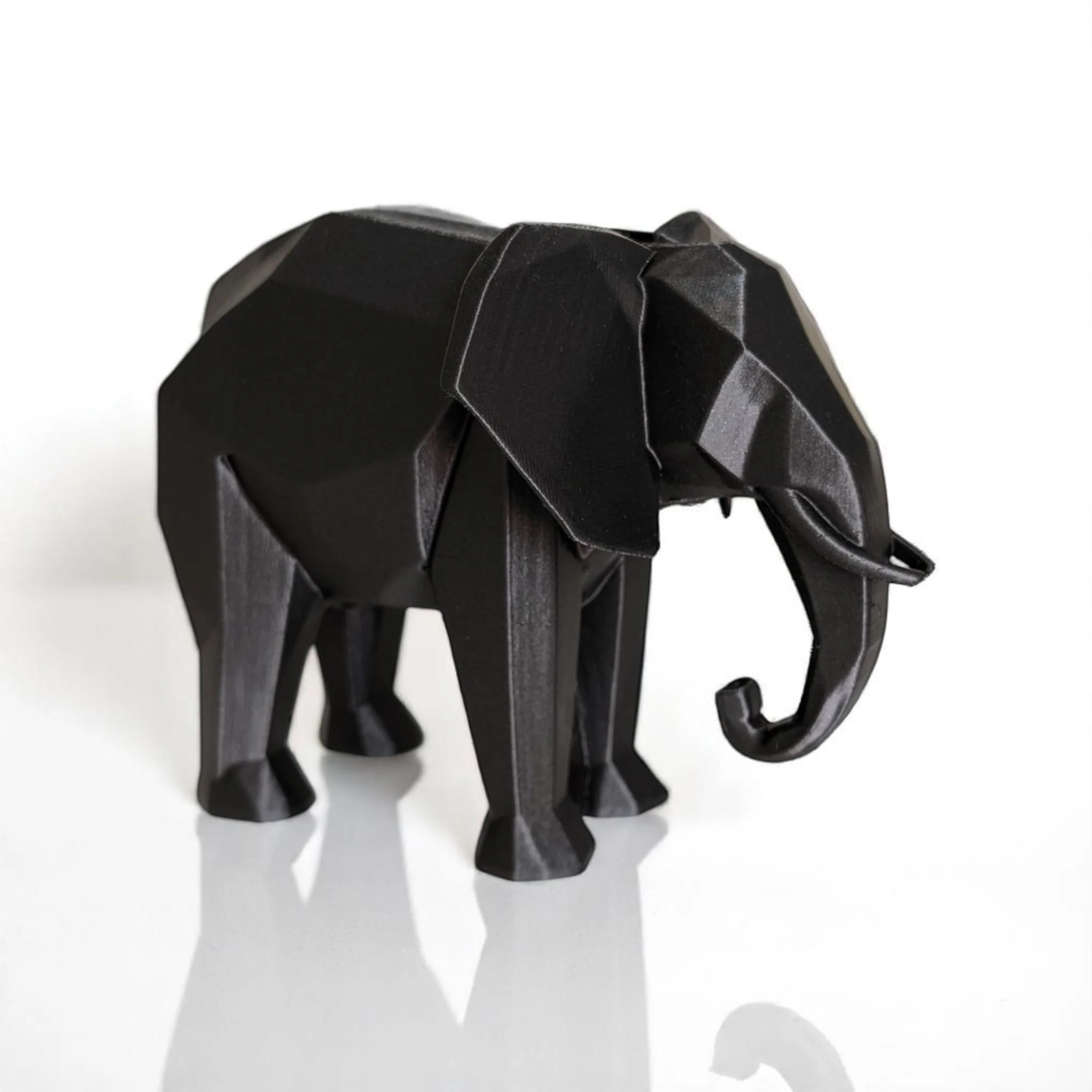Low-Poly Elephant Statue - Geometric Modern Home Decor - Image 4