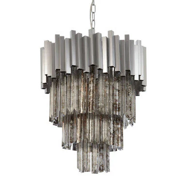 Lustra Large Nickel Painted Chandelier - Image 3