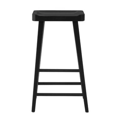 Lyon Black Oak Wood Bar Stool - Image 2