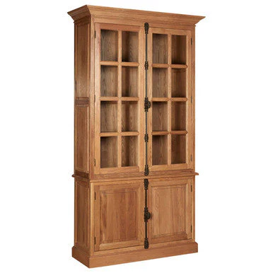 Lyon Natural Oak Wood Tall Cabinet - Image 4