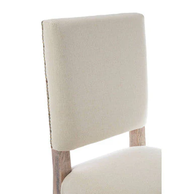 Lyon Linen Dining Chair with Oak Wood Whitewash Finish - Image 8