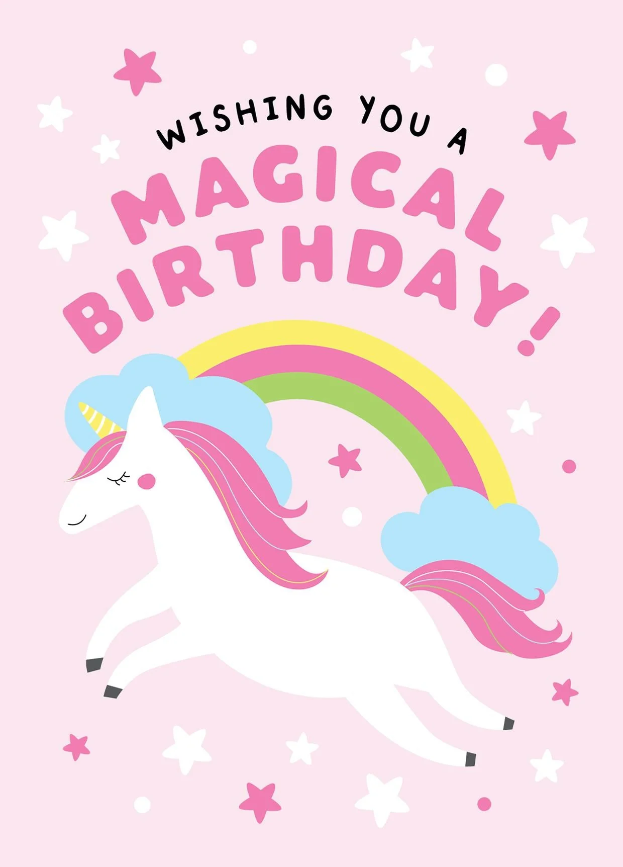 Magical Unicorn Wishing You A Magical Birthday Card