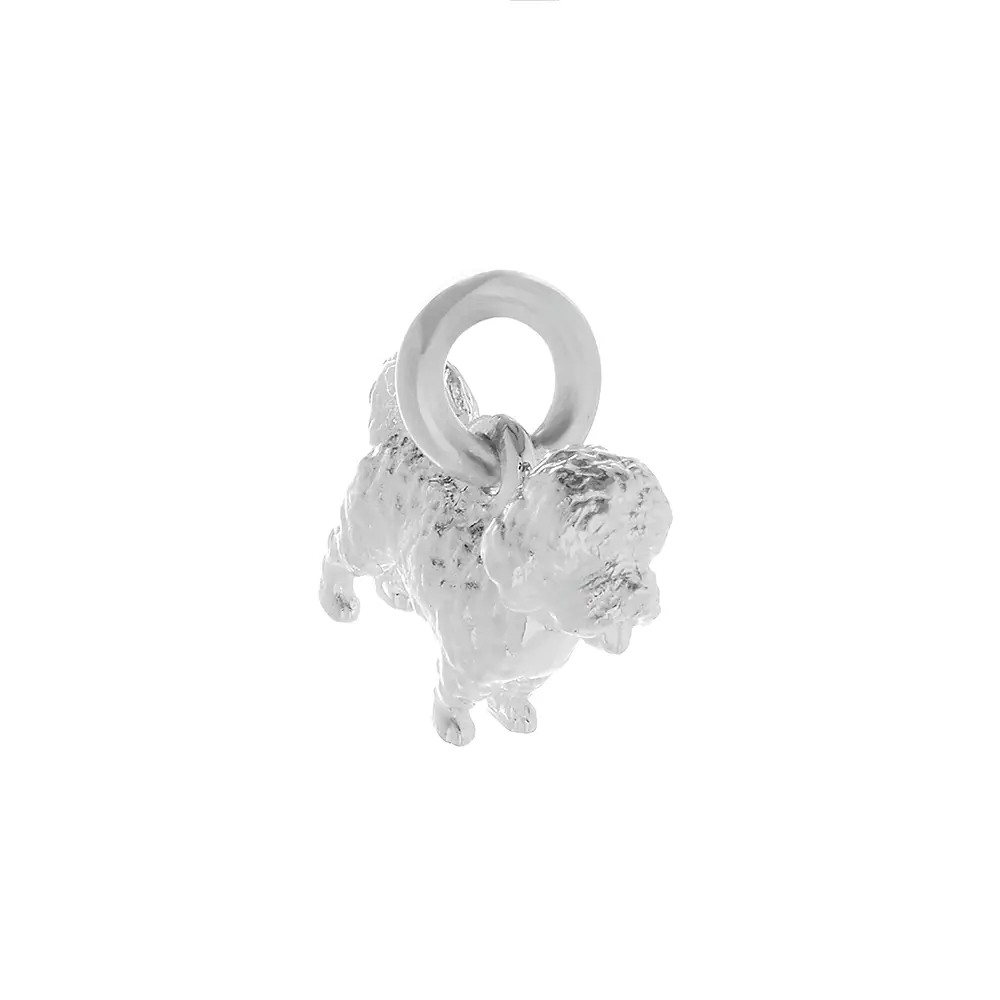 Maltipoo Silver Dog Charm - Image 2