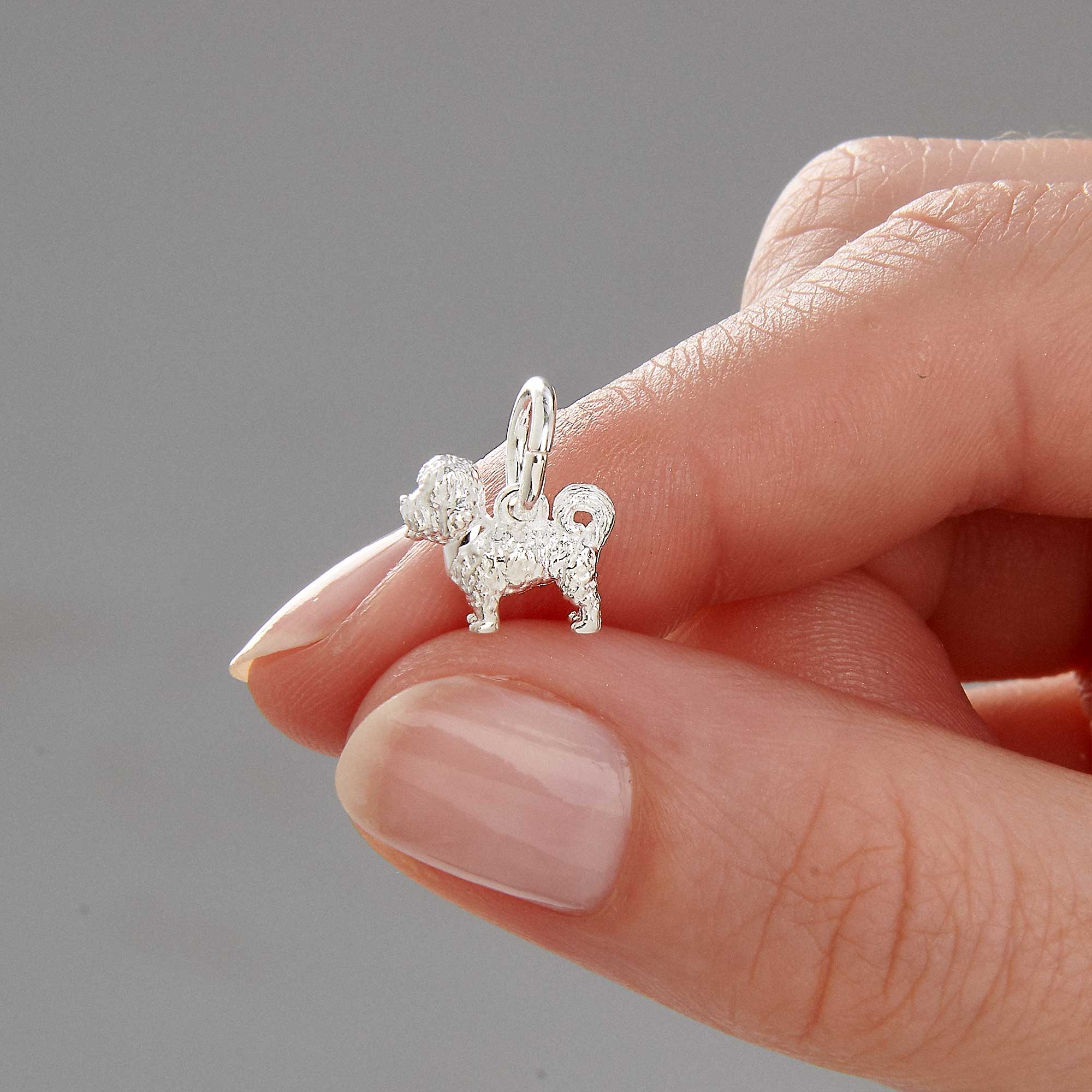 Maltipoo Silver Dog Charm - Image 4