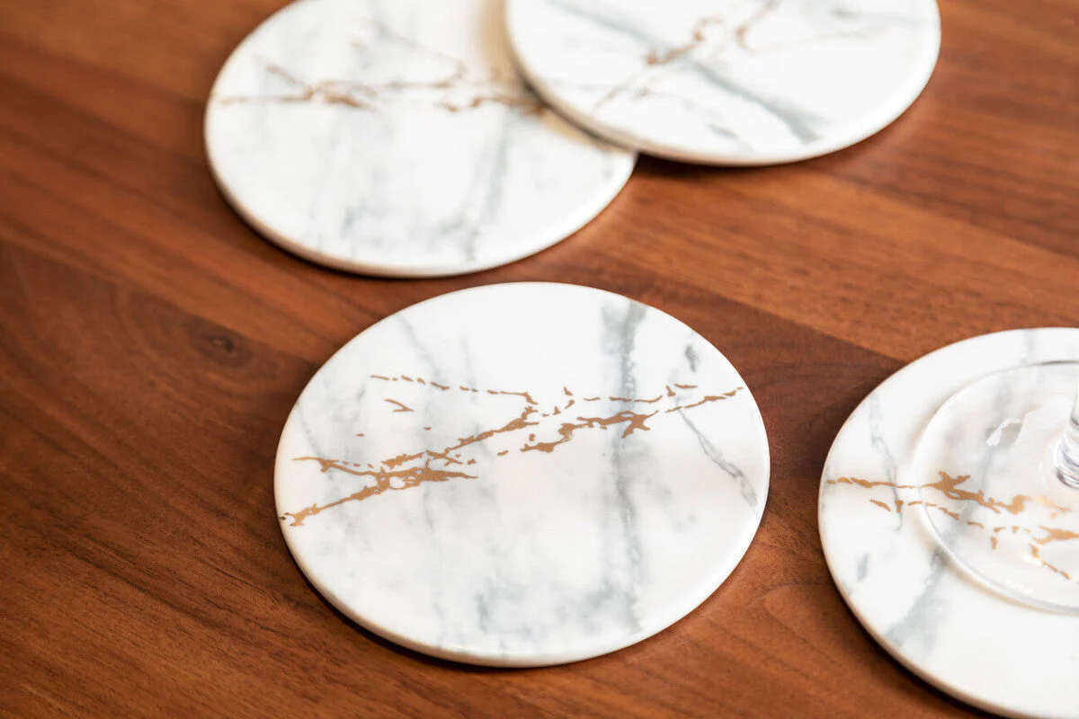 Marble Luxe Set Of 4 Coasters - Image 8