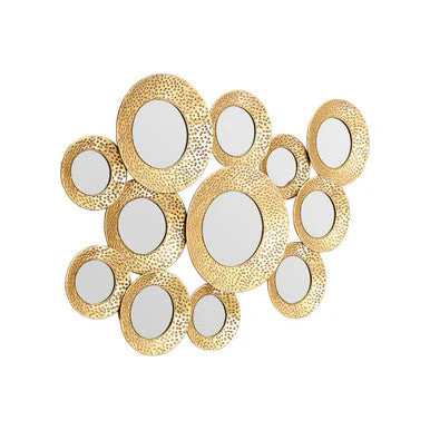 Marcia Hammered Gold Wall Mirror - Image 2