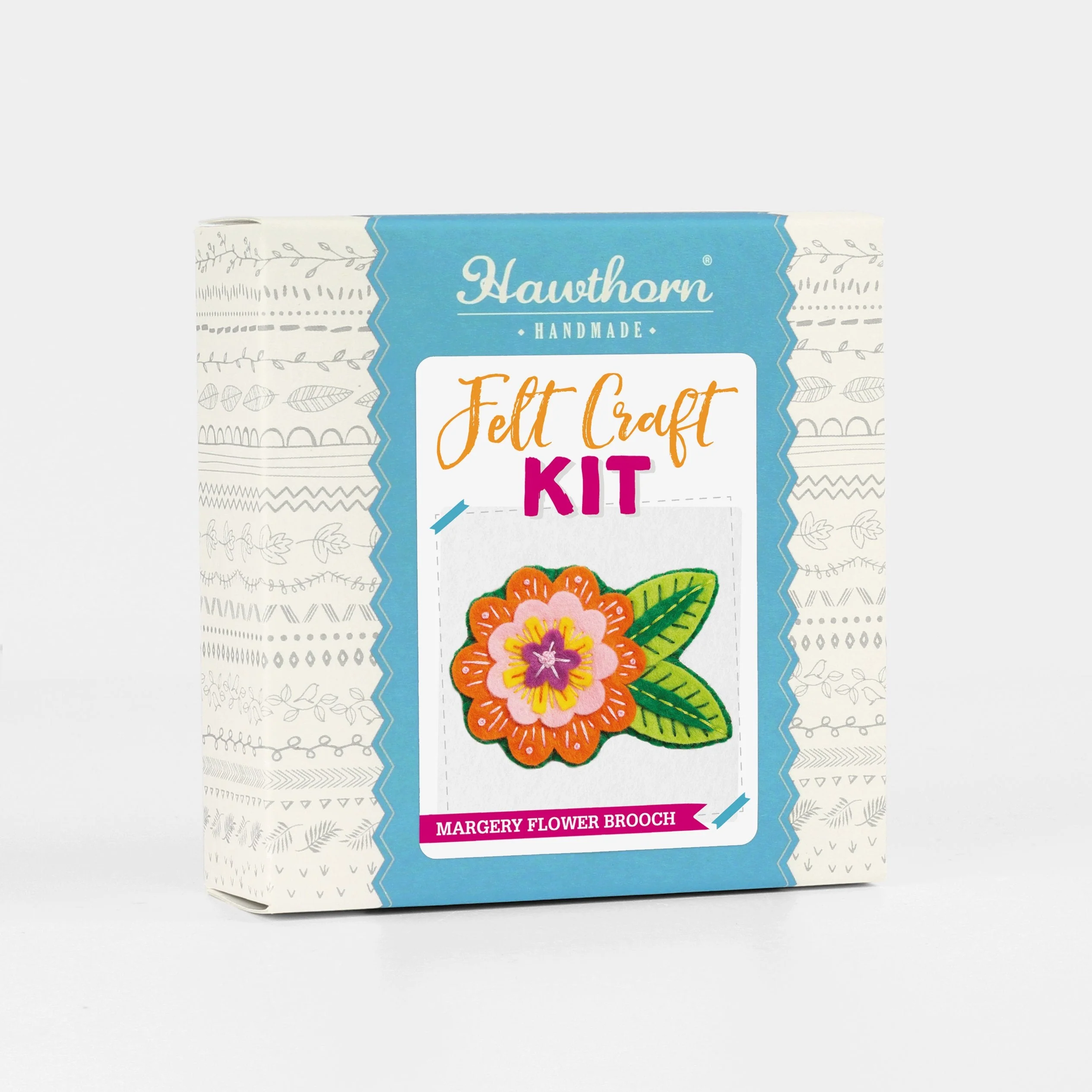 'Margery' Flower Felt Craft Brooch Kit for Beginners - Image 2