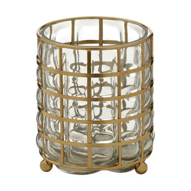Martina Small Wireframe Hurricane Lamp - Image 3