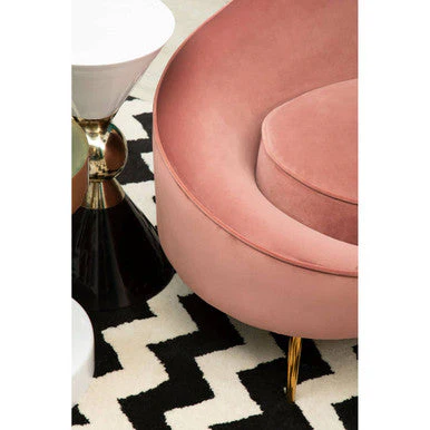 Gold and Black Metal Angular Side Table with White and Black Top and Rounded Base, Martini - Image 5