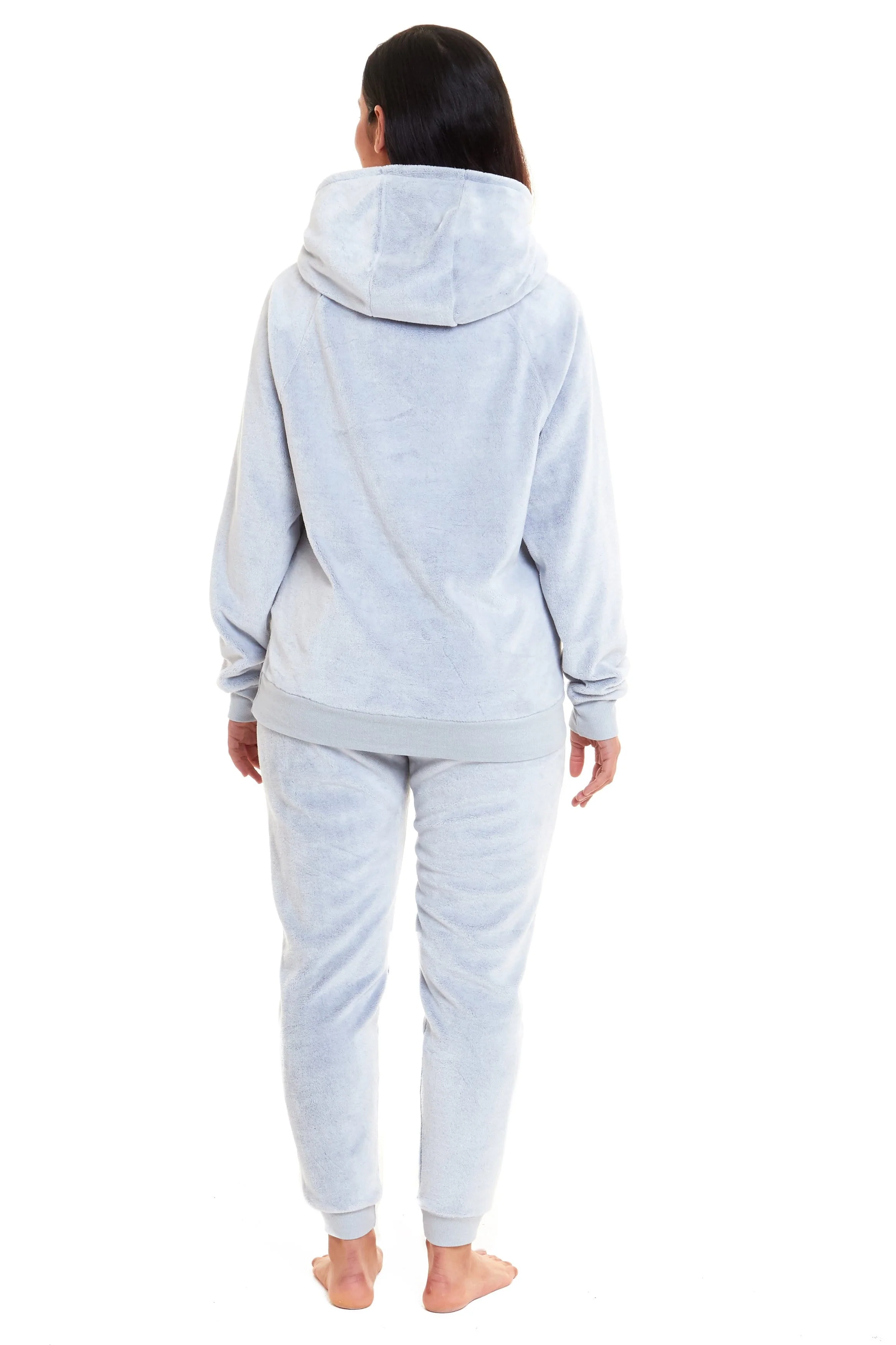 Matching Mother Daughter Raccoon Fleece Hooded Pyjama Set with Sherpa Lining and Embroidered Design for Family Bonding by Daisy Dreamer - Image 8