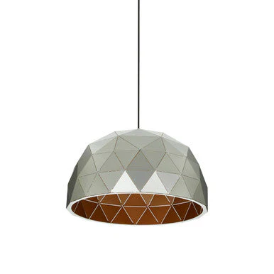 Mateo Medium Silver Dome Pendant Light - Image 2