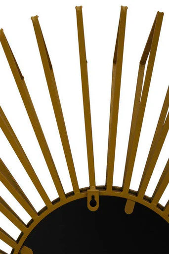 Matera Gold Finish 3D Sunburst Metal Wall Mirror - Image 5