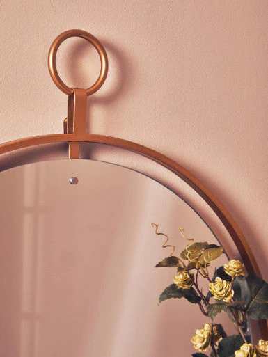 Matera Gold Wall Mirror With Ring - Image 6