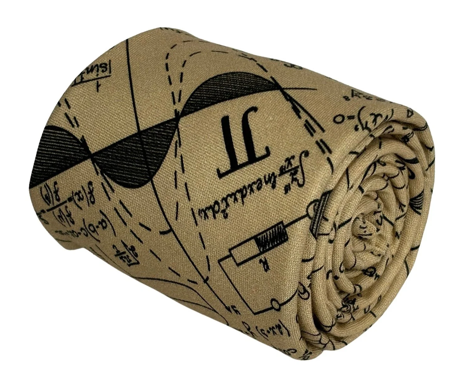 maths equation beige gold tie and pocket square - Image 2