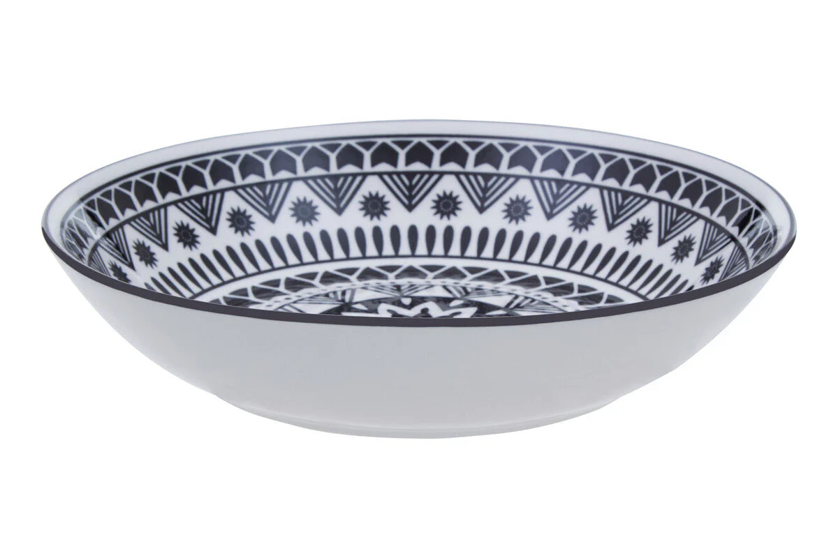 Maya 12 Piece Black And White Dinner Set - Image 10