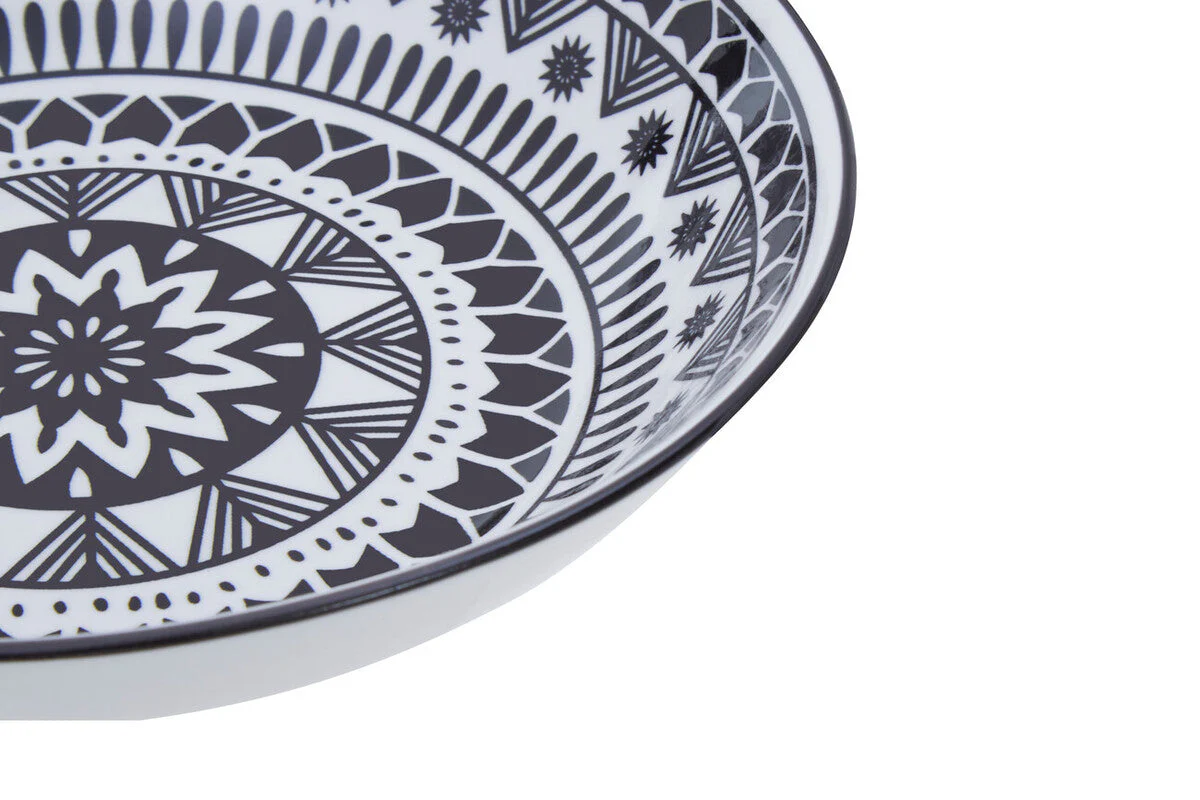 Maya 12 Piece Black And White Dinner Set - Image 20