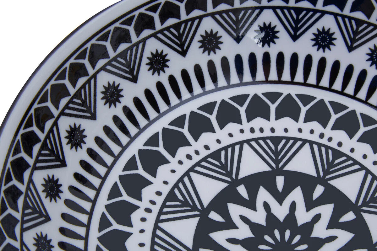 Maya 12 Piece Black And White Dinner Set - Image 21