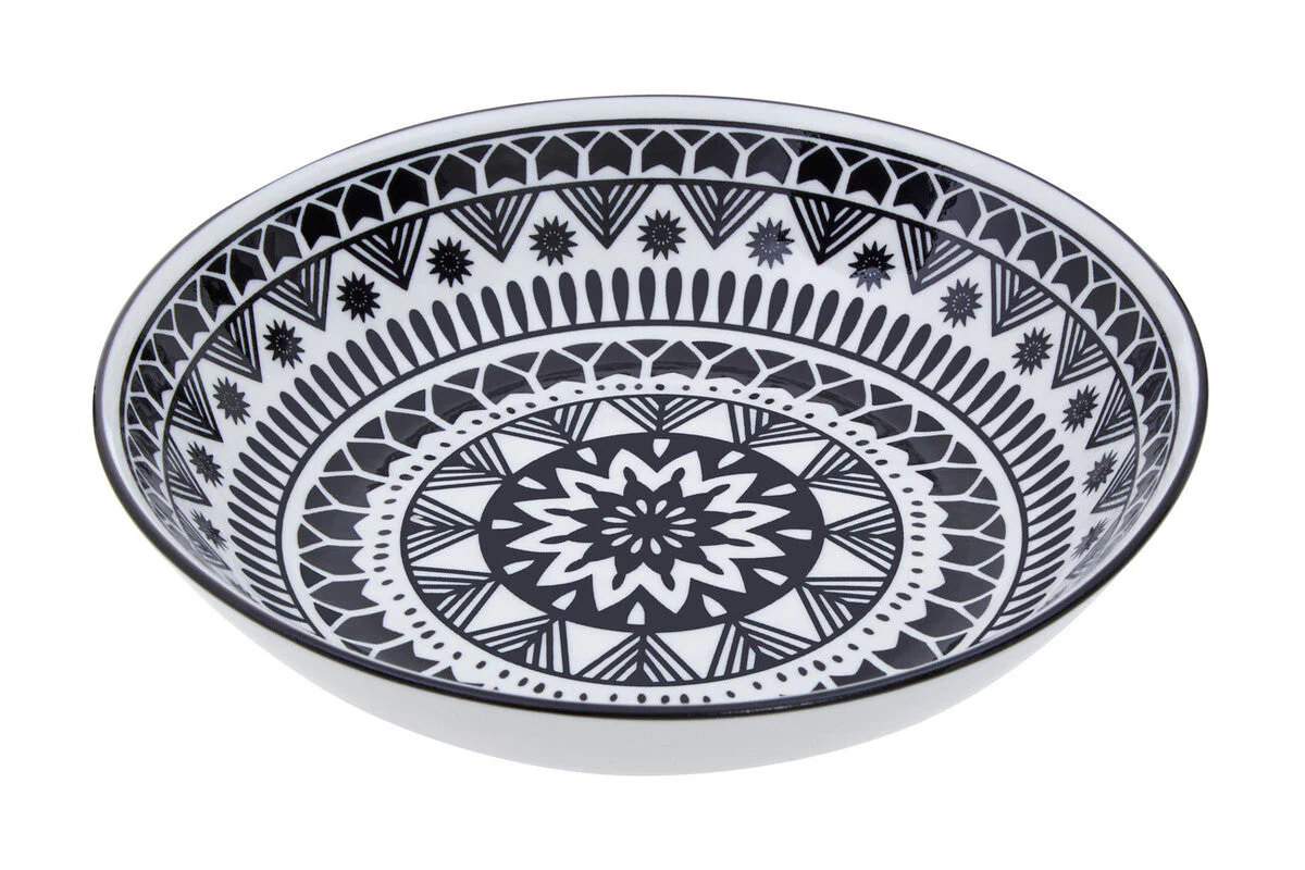 Maya 12 Piece Black And White Dinner Set - Image 5