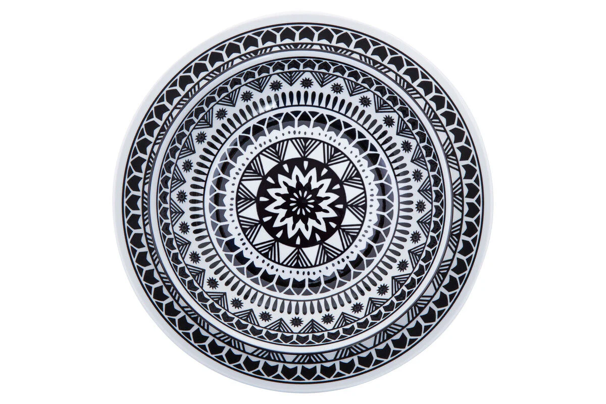 Maya 12 Piece Black And White Dinner Set - Image 8