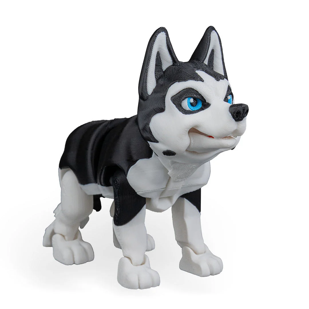 Maya the Husky – 3D Printed Dog Figurine | Optional Doghouse | Waggle Tails – Second Bark | Miniature Husky Gift - Image 2