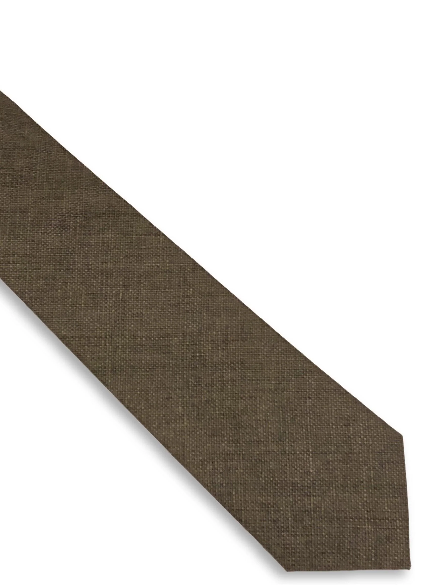 medium grey linen tie - Image 2