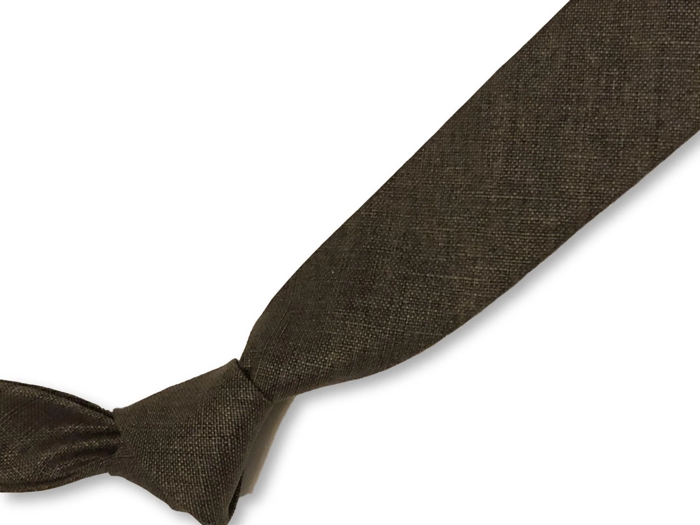 medium grey linen tie - Image 4