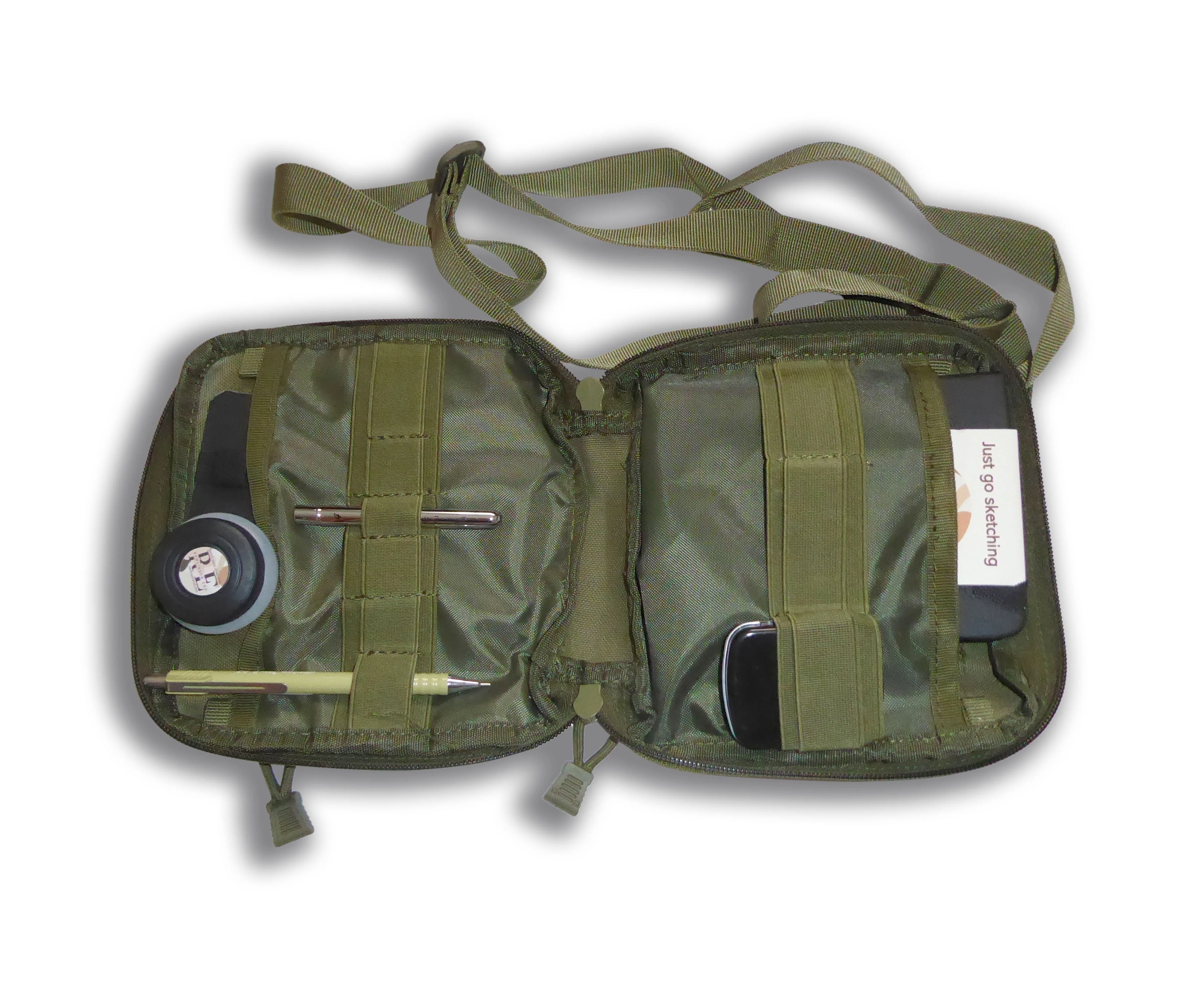 Medium Water-Resistant Nylon Sketching Case (with Strap + Carabiner) - Image 4