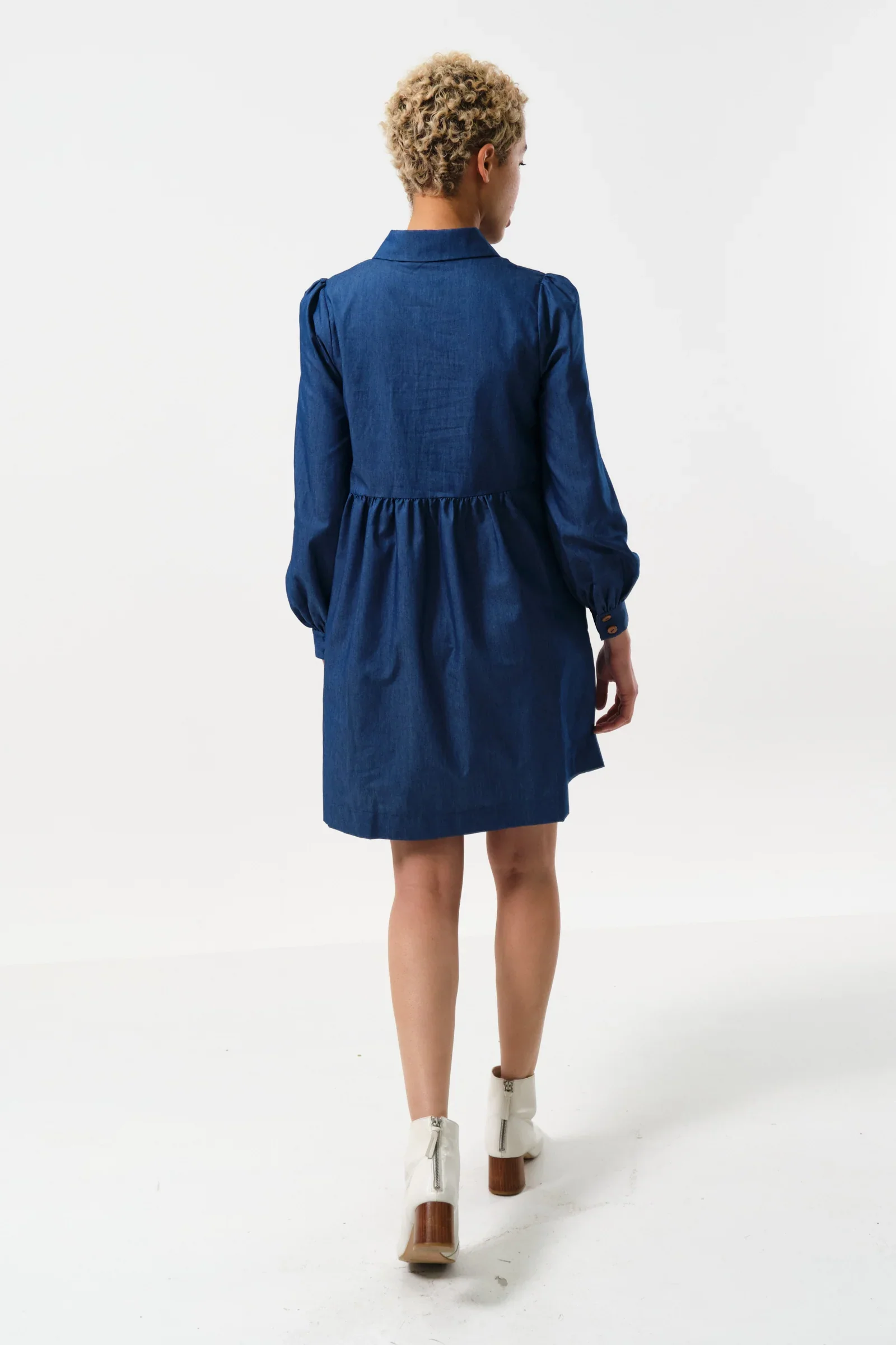 Melly Chambray Throw On Mini Dress - Image 2