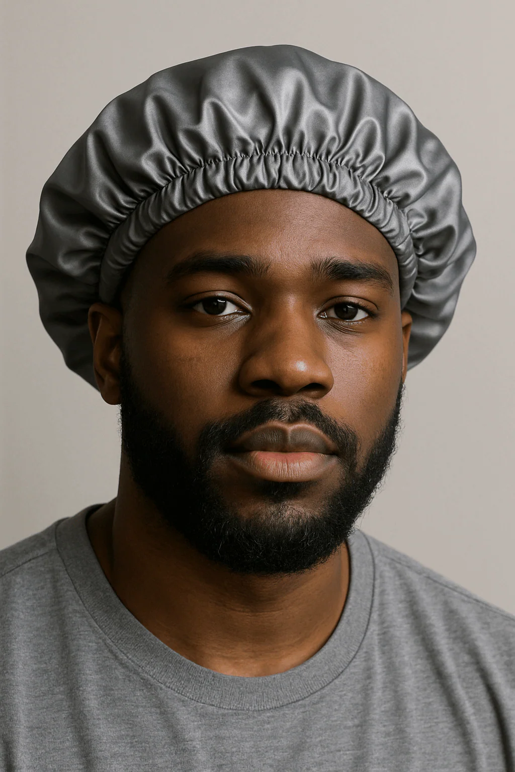 Men’s Satin Hair Bonnet – Adjustable, Drawstring, Breathable, Protective for Waves & Curly Hair - Image 2