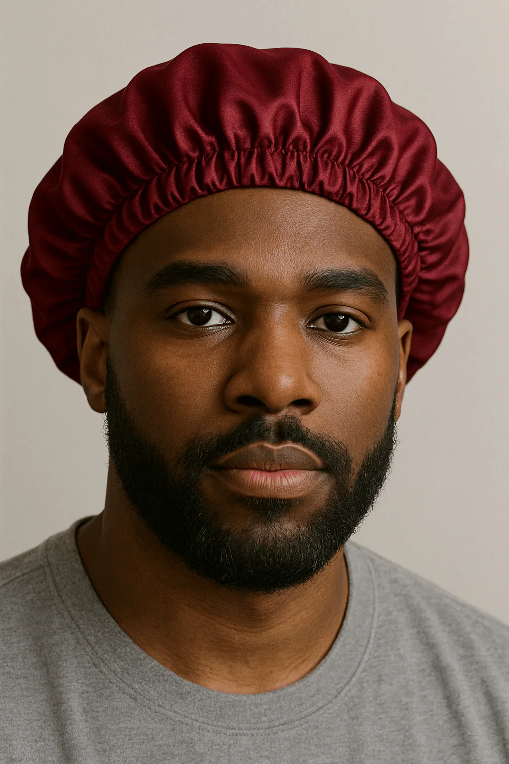 Men’s Satin Hair Bonnet – Adjustable, Drawstring, Breathable, Protective for Waves & Curly Hair - Image 3