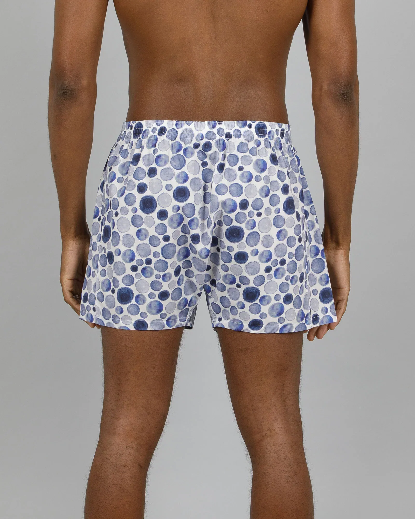 Mens Boxer Shorts - Dots Blue - Image 3