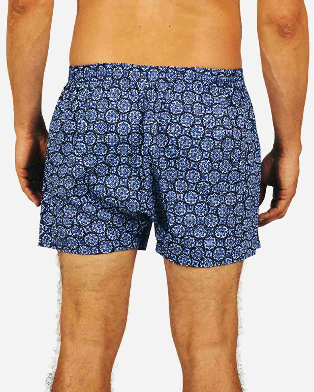Mens Boxer Shorts - Indigo Floral - Image 5