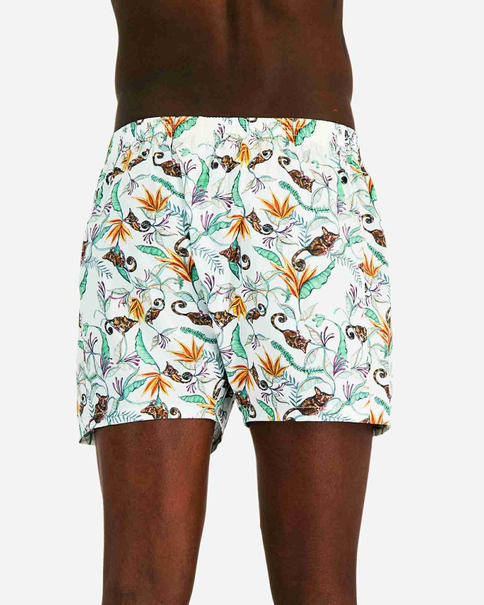 Mens Boxer Shorts - Night Monkeys White - Image 4