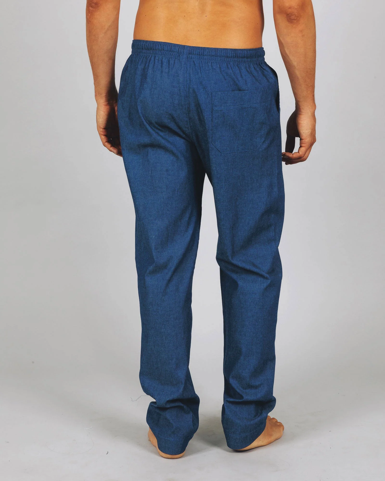 Mens Lounge Pants - Denim Medium Blue - Image 2