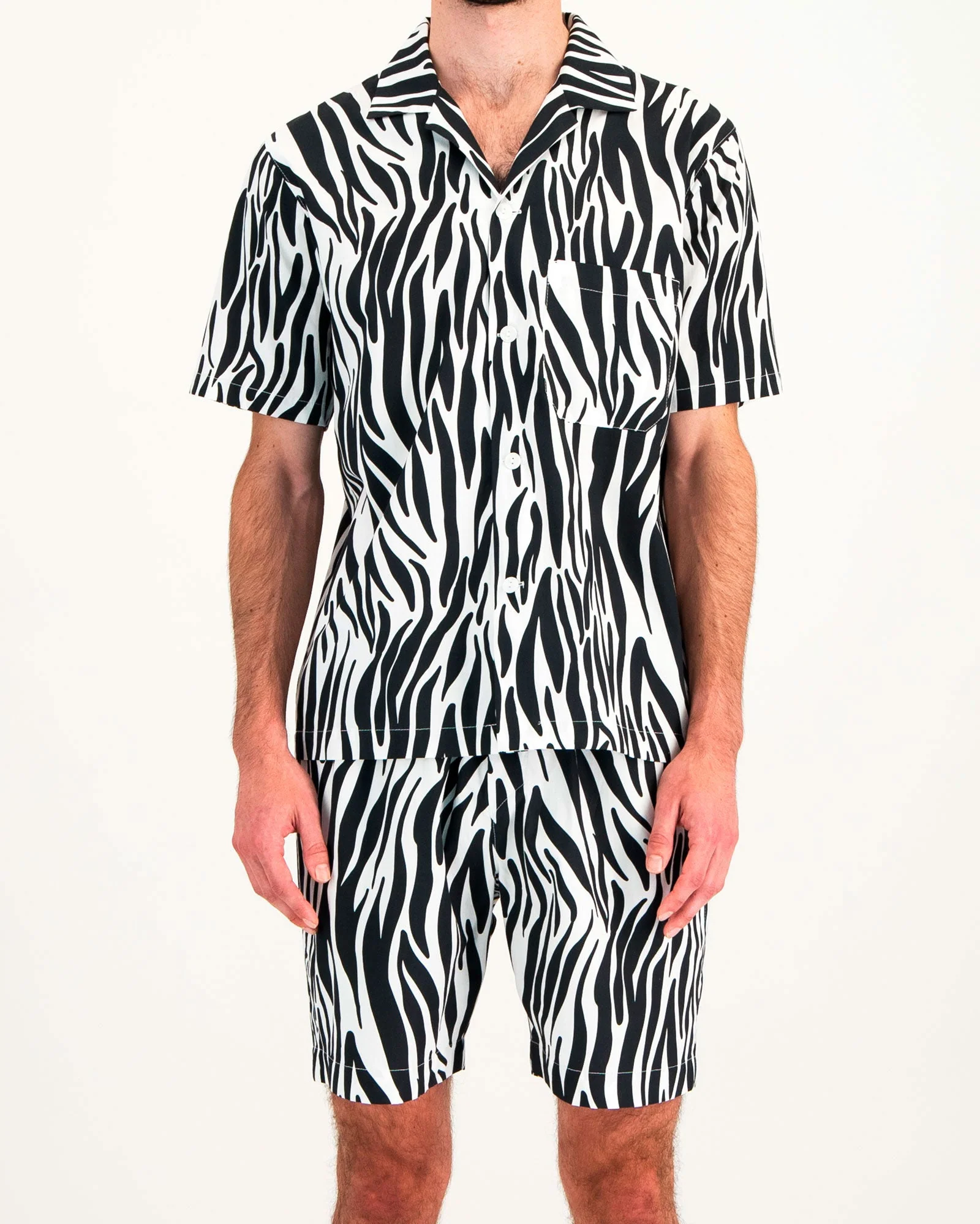 Mens Short Pyjamas - Zebra