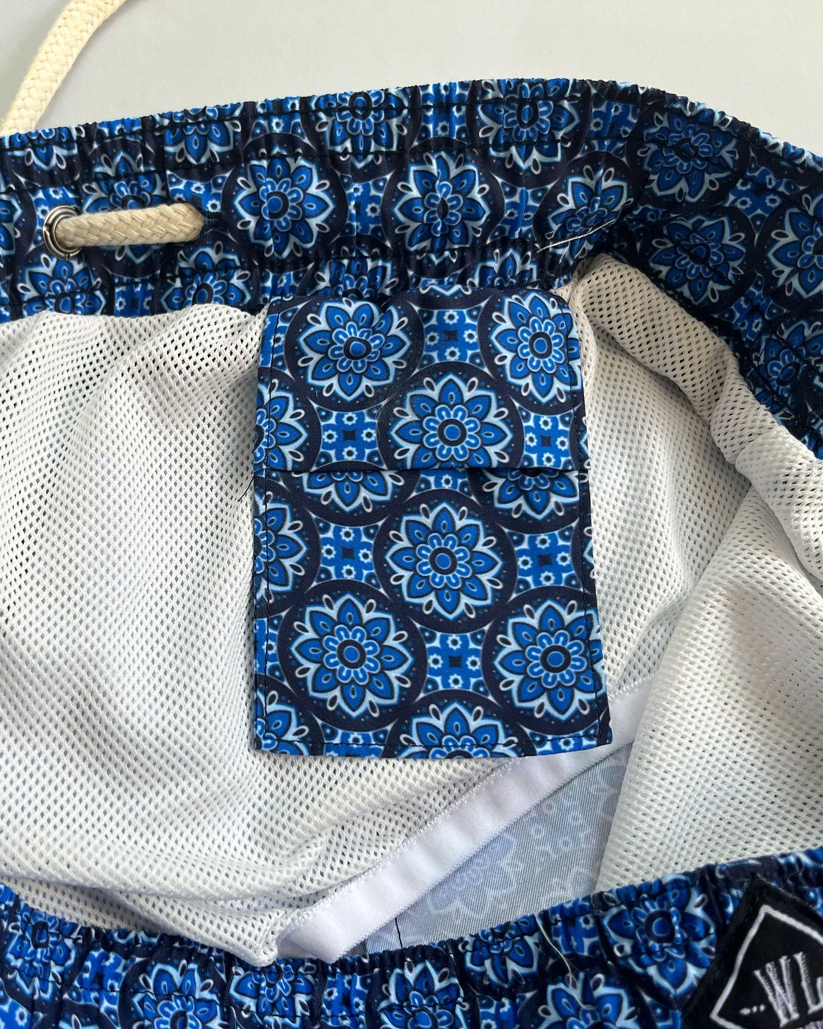 Mens Swim Shorts - Indigo Floral - Image 7