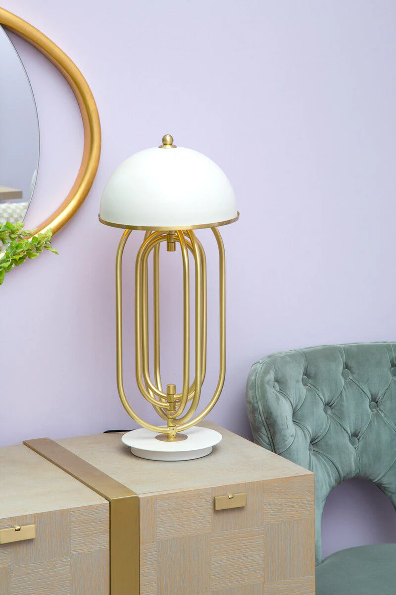 Metropolis Table Lamp with White shade - Image 5