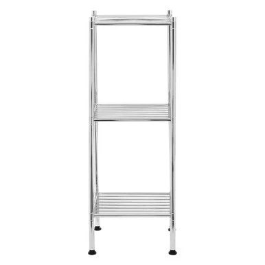 Micah 3 Tier Chrome Shelf Unit with Rubber Feet - Image 3