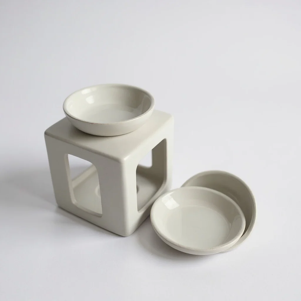 Milan Trio Ceramic Tea Light Wax Burner/Melter - Image 3