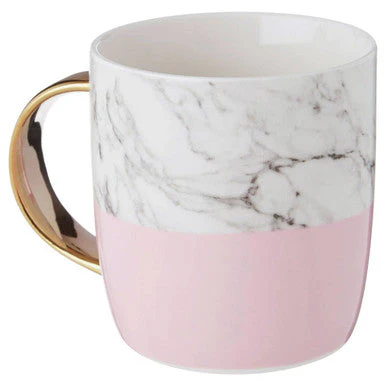 Mimo Pastel Pink S Letter Monogram Mug - Image 4
