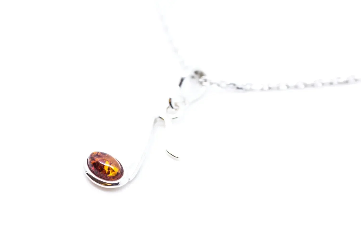 Mini Amber Music Note Pendant - Image 3