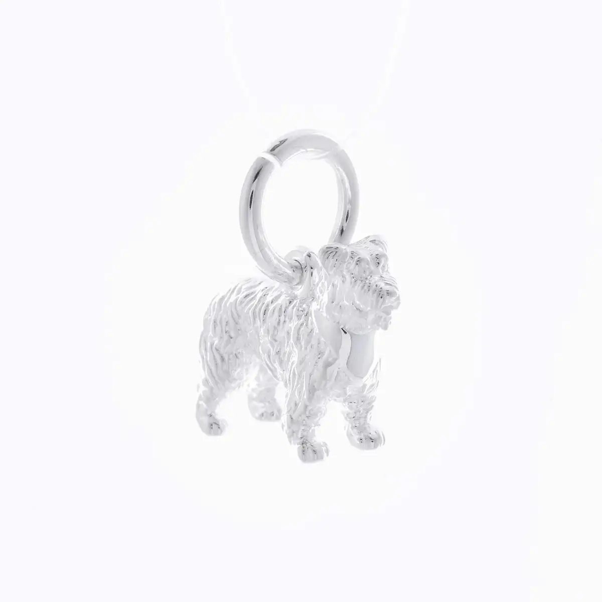 Miniature Schnauzer Silver Dog Charm - Image 2