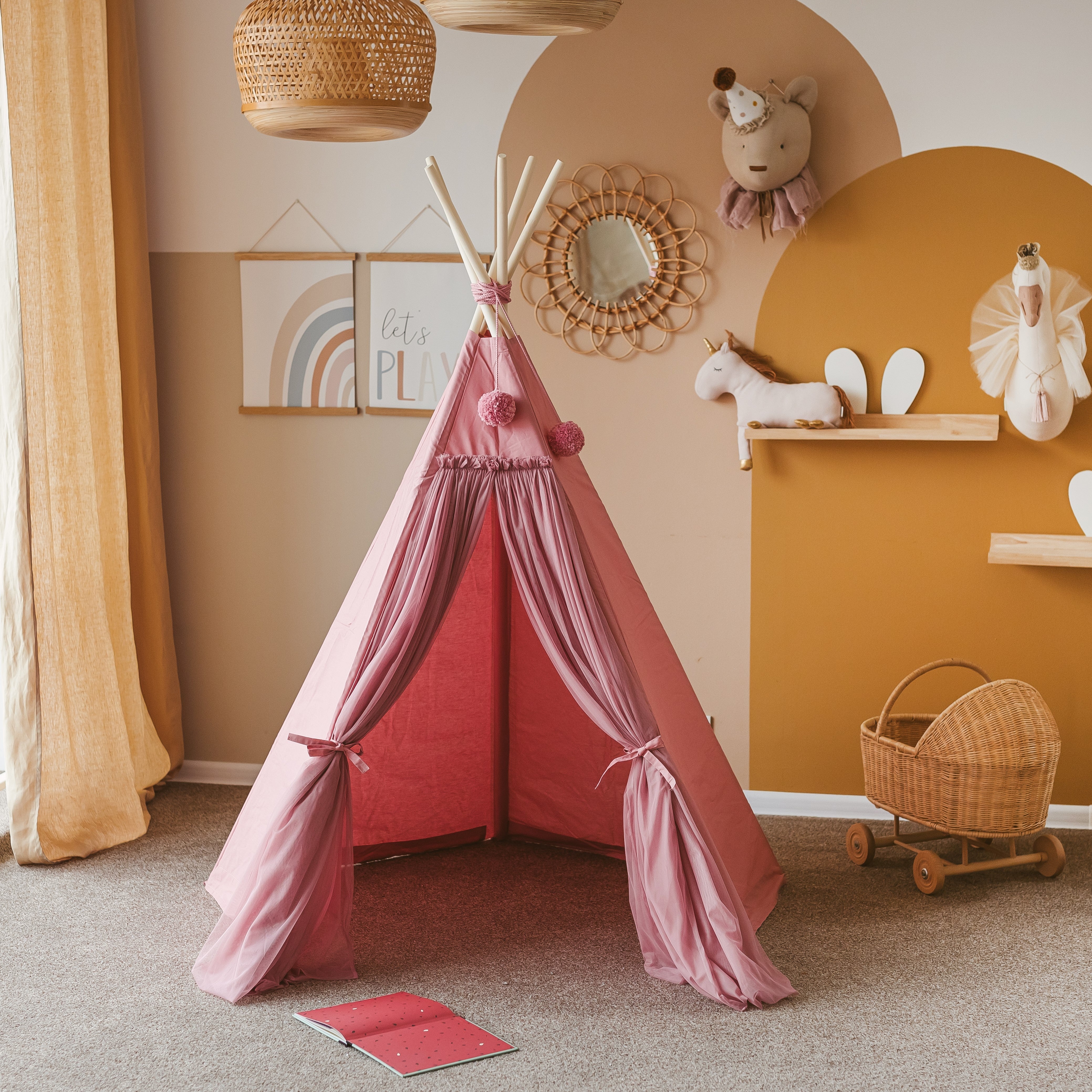MINICAMP Fairy Kids Play Tent with Tulle in Cognac - Image 10
