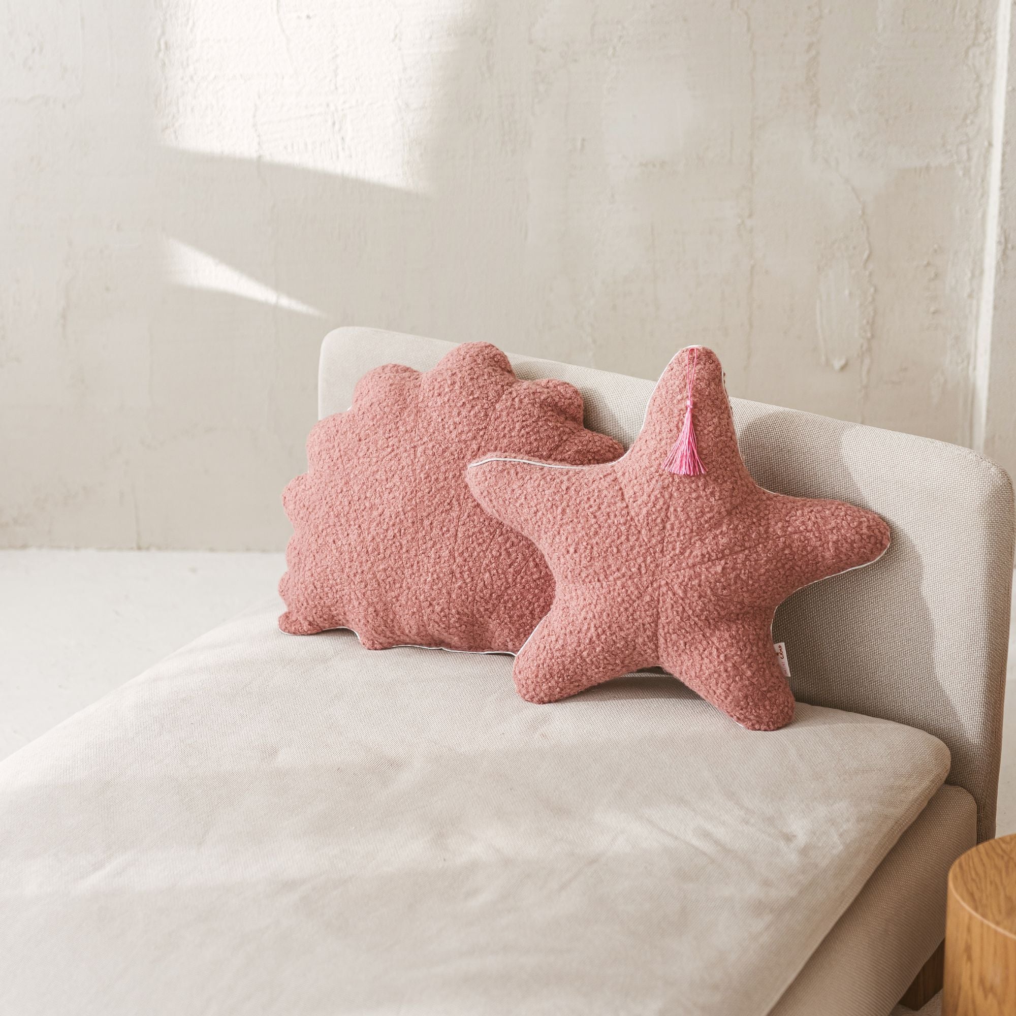 MINICAMP Rose Boucle Starfish Cushion with Chic Metallic Trim - Image 4