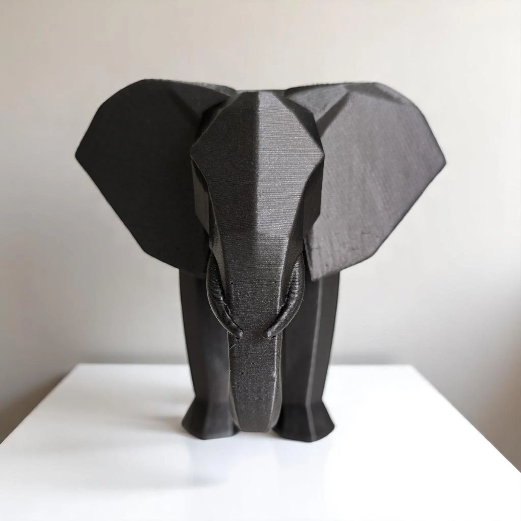Minimalist Low-Poly Elephant Statue - Modern Living Room & Office Decor - Image 2