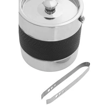 Mixology Silver Finish Ice Bucket With Tongs - Image 10