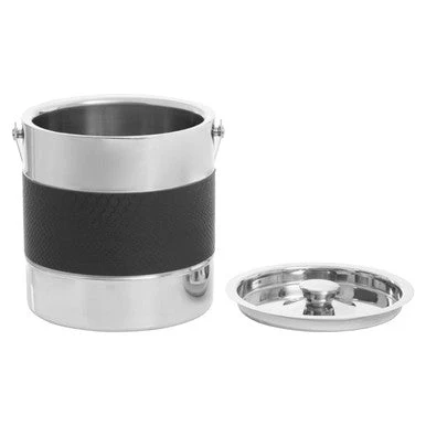 Mixology Silver Finish Ice Bucket With Tongs - Image 4