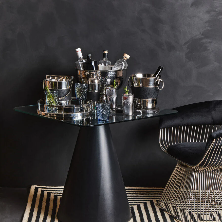Mixology Silver Finish Ice Bucket With Tongs - Image 5