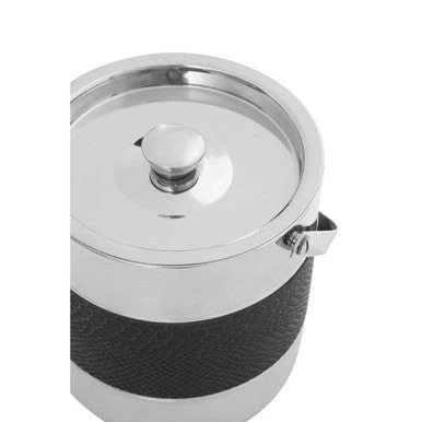 Mixology Silver Finish Ice Bucket With Tongs - Image 8