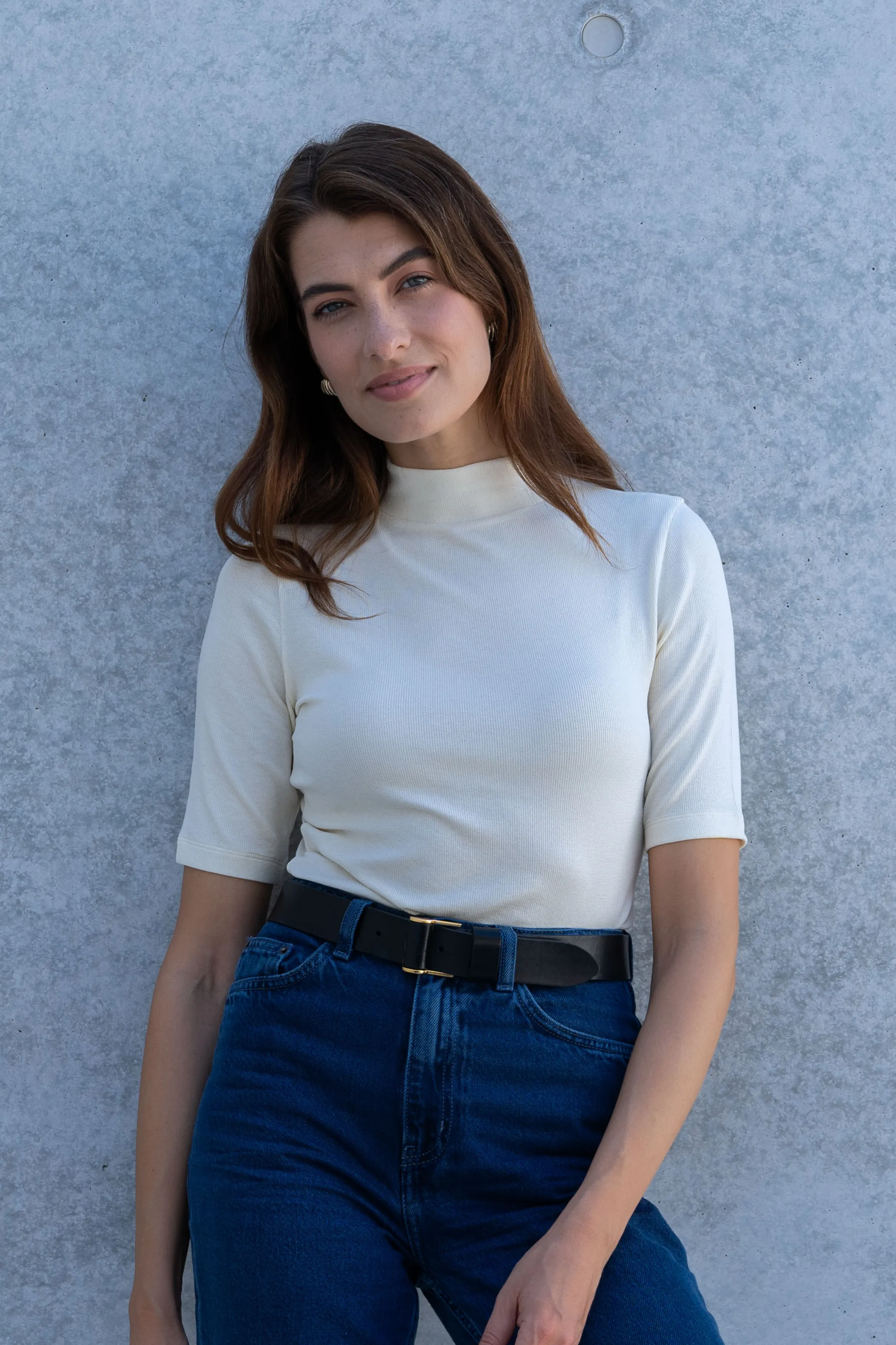 Mock Neck Micro Modal Top